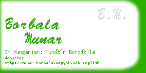 borbala munar business card